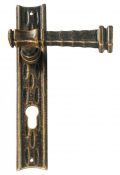 Antique Style Door Handle on Plate Galbusera 2220