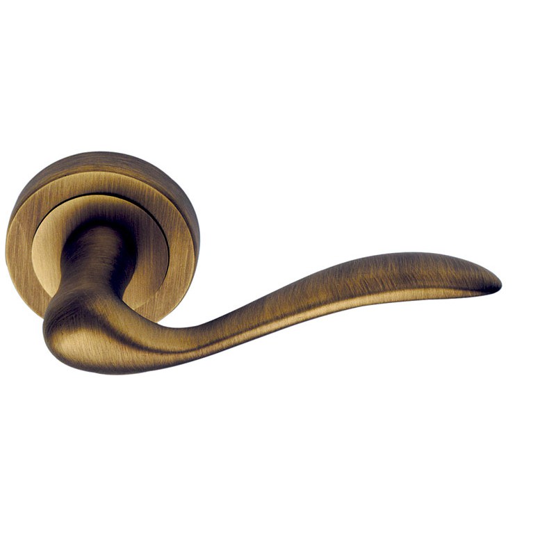 Valencia Door Handle on Round Rosette Brass-made Easy Line PFS Pasini