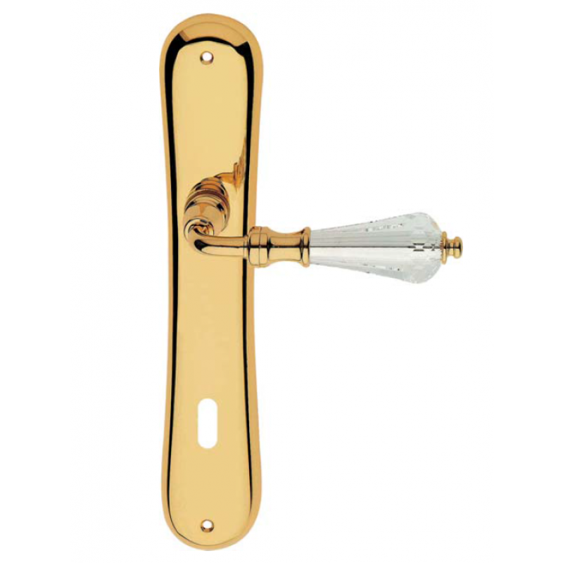 Veronica Door Handle on Plate Linea Calì Crystal