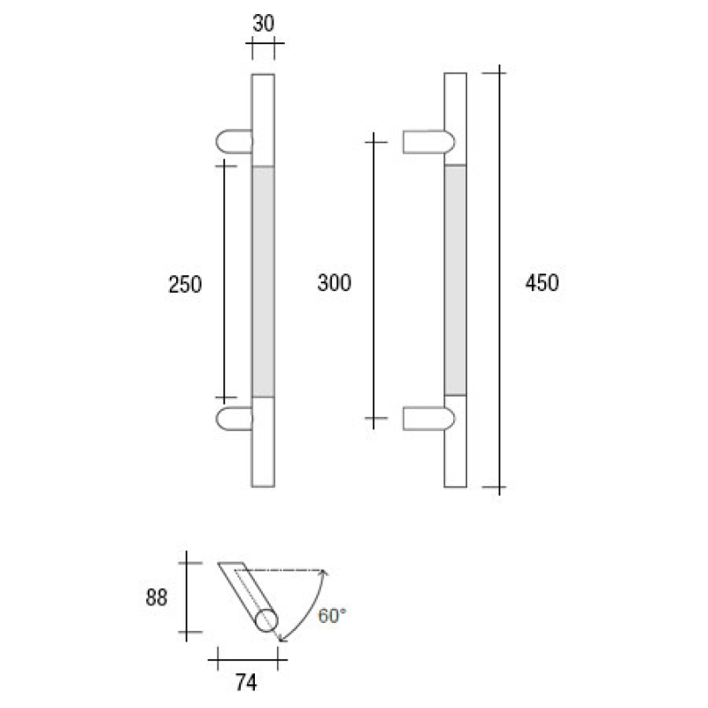 YOD.500 pba Handle Leather and stainless steel AISI 316L