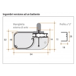 Mosquito Net Bettio Beta 1 Swing Cassone rounded Side Scrolling