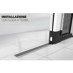 Mosquito Net with 2 Doors to be Installed on Out-of-Square Walls Without Ground Guide Zanzar Free Type
