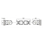 Mosquito Net with 2 Doors to be Installed on Out-of-Square Walls Without Ground Guide Zanzar Free Type