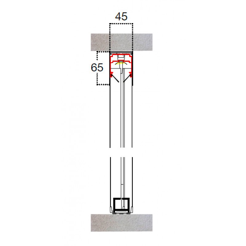 Mosquito Net with 2 Doors to be Installed on Out-of-Square Walls Without Ground Guide Zanzar Free Type