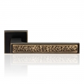 Zen Fusion Matt Bronze Door Handle With Rose With Click-Clack Ultra-Rapid Mounting System Linea Calì Design
